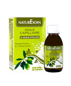 NATURESOIN Huile Capillaire -Tous types de cheveux 125ml - Huile d'Olive