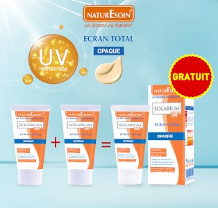 2 SOLARIUM 50+ Ecran Total 50ml - Opaque = 1 SOLARIUM 50+ Ecran Total 50ml - Opaque
